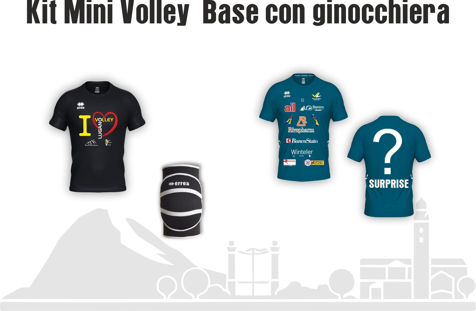 kit mini volley base ginocchiera